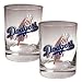 Los Angeles Dodgers MLB 2pc Rocks Glass Set - Primary Logo
