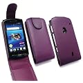 Funda Cuero/Piel Sony Ericsson Xperia NEO y NEO V MT15i color LILA MORADO