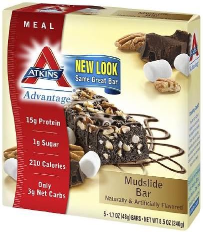 Atkins Advantage Meal Bars, Mudslide 5 ea