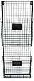 Black Metal Wall Double File Holder