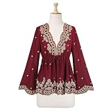 Embroidered Drawstring Front Top (Petite, Tall & Misses Sizes XS-3X)
