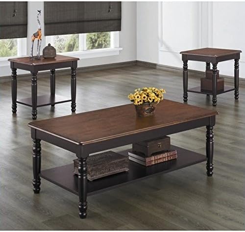 3-Piece Occasional Tables (Solid Wood Top Cocktail Table - End Table of Ohana Collection) by Homelegance