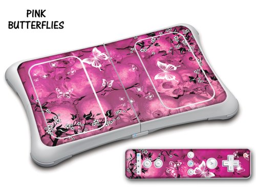 Wii Fit Balance Board Skin: Pink Butterfly (Wii)