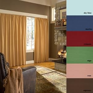 Abby Solid Color Foam Back Thermal Insulated Curtain Panel