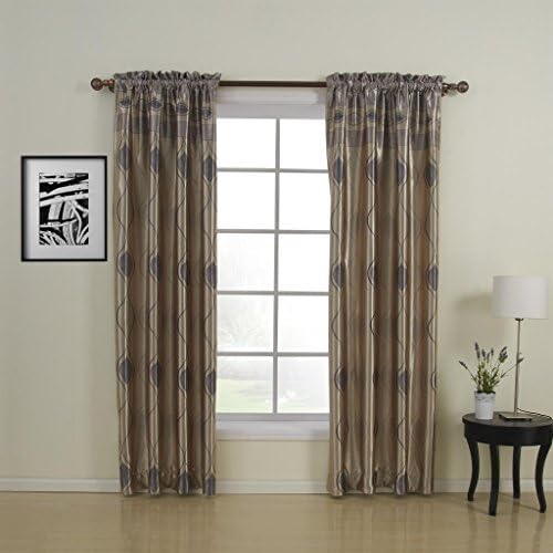 twopages Country Print Leaf Room Darkening Rod Pocket Curtain (One Panel) 84Wx102"L Multi Size Available Custom 63/84/96/102 Inch Length