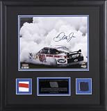 Dale Earnhardt Jr. - NG - Framed Laserchrome 11x14 Photograph with Sheet Metal and Suit Piece