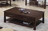 Coffee Table with Storage Drawers in Oriental Oak Finish