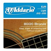 D'Addario EJ11 Bronze Acoustic Guitar Strings, Light