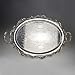 Tray, Chased Bottom w/ Handles by Towle, Silverplate Scroll & Flower Design