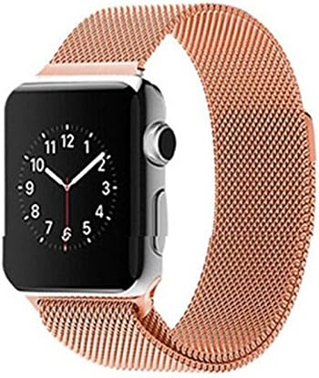 Touch Rage Apple Watch Band, Premium Milanese Loop, Magnetic Mesh Stainless Steel Strap with Unique Magnetic Closure Clasp, Milanese Watch Band For Apple Watch (Rose Gold)
