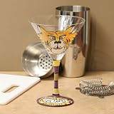 LSU Tigers NCAA Pair of Hand Painted 8.5oz. Martini Glass (Set of 2)