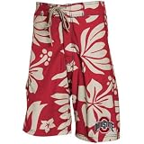Ohio State Buckeyes Scarlet Hawaiian Print Boardshorts