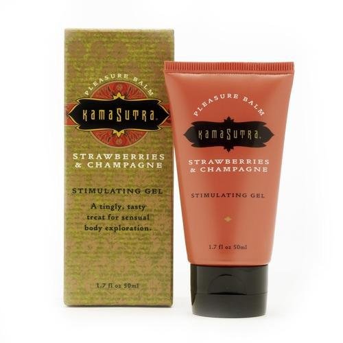 Kama Sutra Pleasure Balm, Stimulating Gel, Strawberries and Champagne, 1.7 Ounce