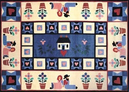 Buy Low Price Cozy Supreme American Amish- 5 ft 3 in x 7 ft 6 in Play Time Nylon Area Rug TSC-076-5376 TSC-076-5376