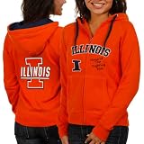Illinois Fighting Illini Ladies Orange Track Meet Full Zip Hoodie Sweatshirt