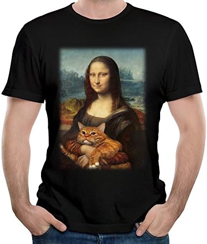 Mens Cat Mona Lisa Leonardo Da Vinci Painting Tshirts