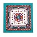 CTM Women's Cotton Aztec Turquoise Bandanas, Turquoise