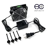 92mm Speed Control Cooling Fan System. For Amplifiers Stereo Computer Media Cabinets
