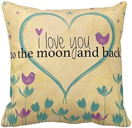 Lady Home I Love You To The Moon And Back !! Pillowcase Cover 16 x 16