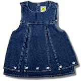SALE!! Baby Girls - Little Stars Jean Panel Dress by Frogs Frills and Daffodils