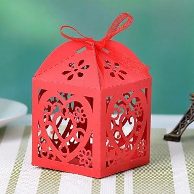 BST Wedding Favors 12 Piece/Set Favor Holder Card Paper Favor Boxes Non-personalised