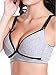 LANFEI Women's Cotton Spandex Wirefree Sleep Bra for Nursing and Maternity  Gray  M 36 80