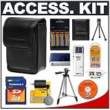 Deluxe Accessory Kit with Soft Leather Case + 2GB SD Card + Charger with 4 AA Rechargeable Batteries + Tripod + Cameta Bonus Kit for Panasonic Lumix DMC-LZ3, LZ5, LZ6, LZ7, LZ8, LZ10, LS70, LS75, LS80 Digital Cameras