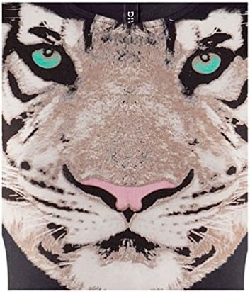 Animal Cat Tiger Print Knee Length Skater Tank Sundress for Women (Size M)