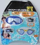 Body Glove Two Youth Swim Masks - Blue and Yellow