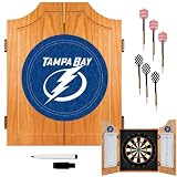NEW NHL Tampa Bay Lightning Dart Cabinet includes Darts and Boar - NHL7000-TBL