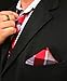 Bundle Monster 4pc Matching Design Pattern Mens Suit Fashion Accessories Set - Checkered Blue