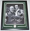 Red Auerbach and Bob Cousy Autographed B+W 16x20 Boston Celtics Photo ~ Custom Framed with team meda