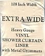EXTRA WIDE size VINYL Shower Curtain/LINER 108'' wide x 72'' long - WHITE