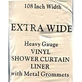 EXTRAWIDEsizeVINYLShowerCurtain/LINER108''widex72''long-WHITE