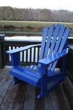 BLUE PAINTED CEDAR ADIRONDACK ROCKER