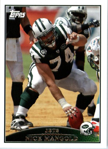 2009 Topps NFL Football Card # 87 Nick Mangold New York Jets - Mint Condition & Shipped In A Protective Screwdown Display Case!