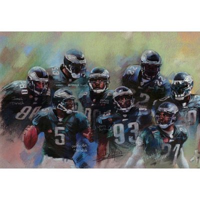 Professionally Framed Donovan McNabb POSTER Philadelphia Eagles NFL PRINT - 11x17 with RichAndFramous Black Wood Frame