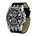 Geneva Platinum Men's Colored Stitch Leather Watch