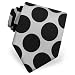 Funky Polka Dots by Brent Morgan silver silk ties