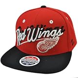 NHL LNH Detroit Red Wings Snapback Original Zephyr Flat Bill Red Black Hat Cap