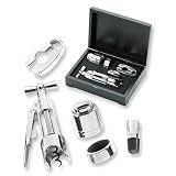Five Piece Chrome-plated Wine Accessories