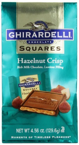 Ghirardelli Chocolate Squares, Milk and Hazelnut Crisps, 4.56 oz. by Ghirardelli
