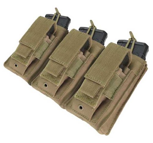 Condor molle triple kangaroo & pistol mag pouch - tan