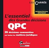 Acheter le livre Lessentiel grandes décisions de la QPC