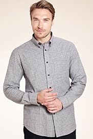 Blue Harbour Pure Cotton Brushed Mini Check Shirt