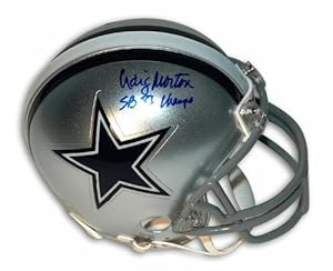 Autographed Craig Morton Dallas Cowboys Mini Helmet Inscribed SB VI Champs