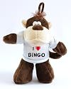 Monkey plush toy (Spunky Monkey) with I Love Bingo