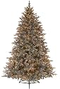 7.5' Baby Pine Blue Pre-Lit PE Artificial Christmas Tree - Clear Lights