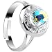 Handcrafted Aurora Crystal Adjustable Ring MADE WITH SWAROVSKI ELEMENTS