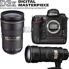 Nikon D3x (25442) 24.5MP FX-Format Digital SLR (Body Only) + Nikon 24-70mm f/2.8G ED-IF AF-S Wide Angle-Telephoto Zoom Nikkor Lens (2164) + Nikon 70-200mm f/2.8G AF-S VR Zoom-Nikkor ED-IF Lens w/ Hood (2139) Willoughbys Extreme Power & Precision Bundle